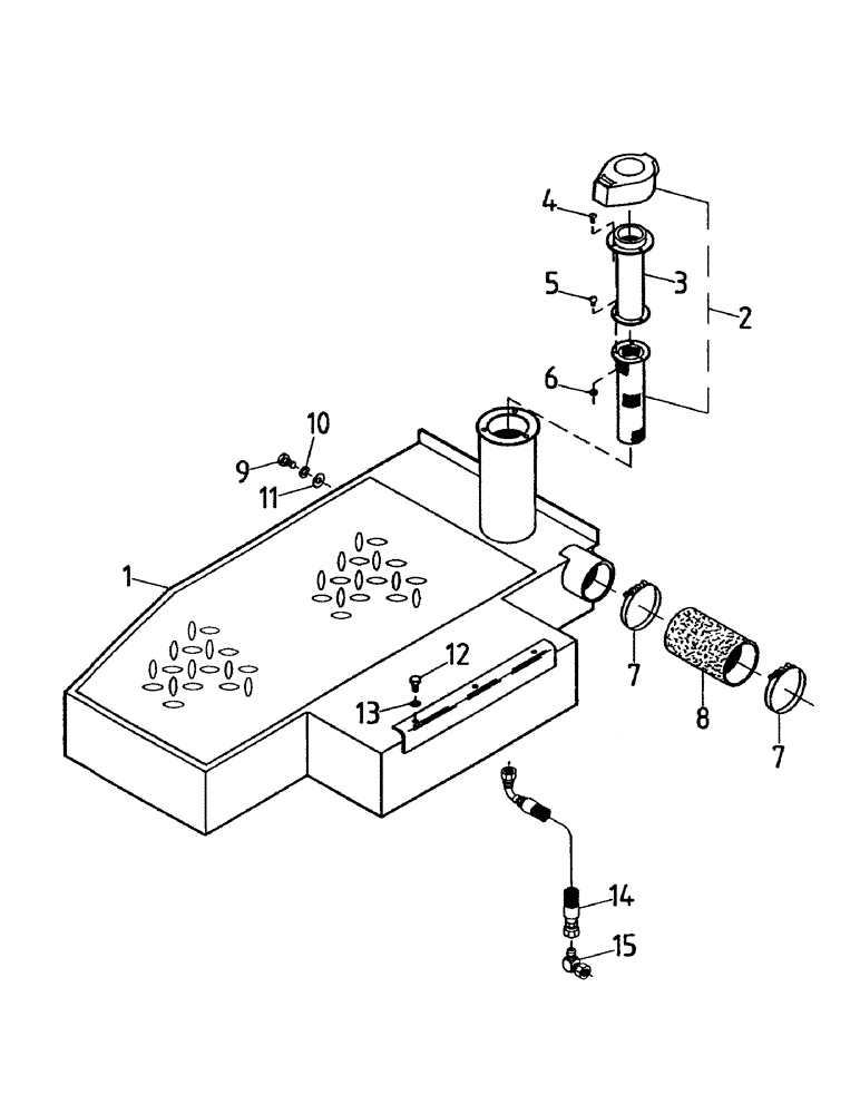 Схема запчастей Case IH 7000 - (C03-05) - AUXILIARY FUEL TANK Engine & Engine Attachments