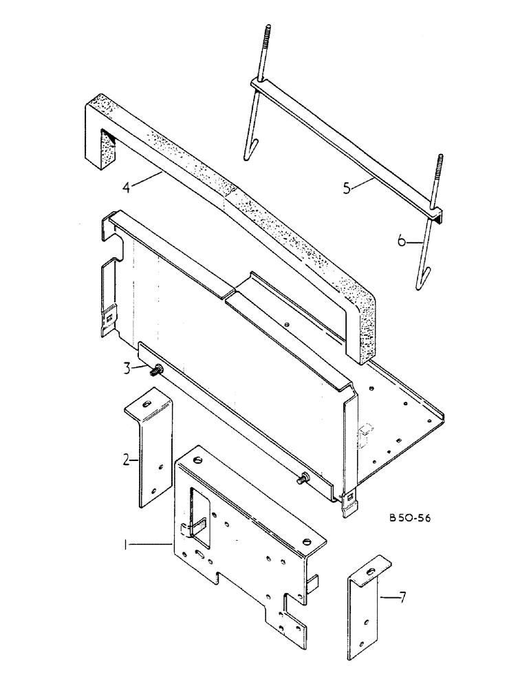 Схема запчастей Case IH 585 - (08-052) - BATTERY TRAY, MACHINES FITTED WITH CAB (06) - ELECTRICAL