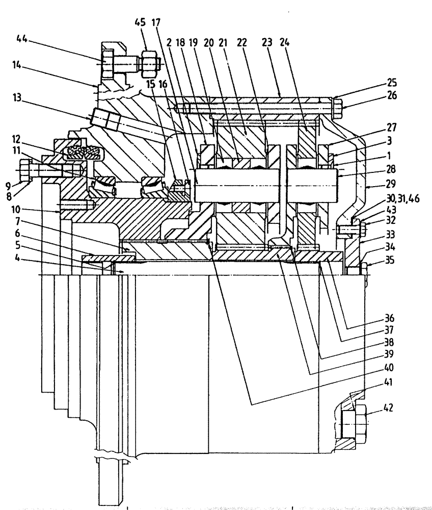 Схема запчастей Case IH 7700 - (A04[15A]) - EPICYCLIC HUB, SERIES 60 39:1 Mainframe & Functioning Components