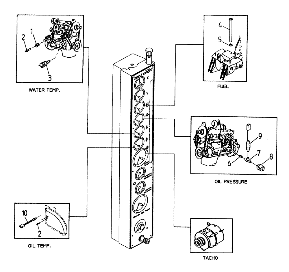Схема запчастей Case IH 7700 - (C07[02]) - SENDERS AND SWITHCES {125} Engine & Engine Attachments