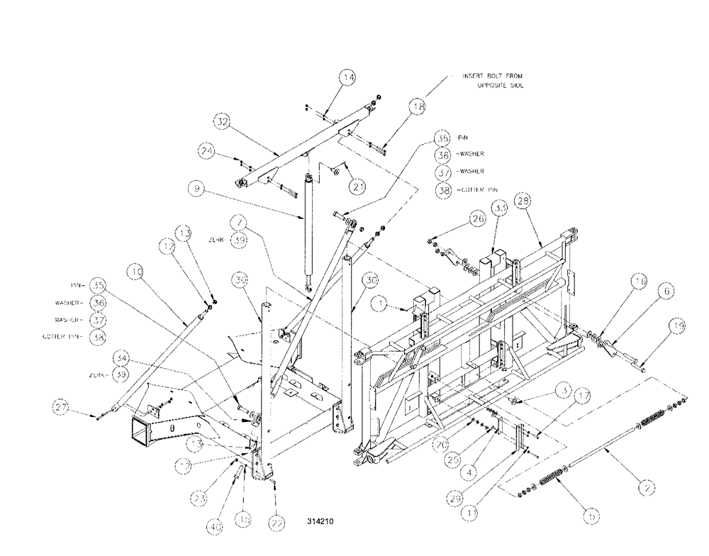 Схема запчастей Case IH SPX3200 - (08-002) - MAST GROUP (78) - SPRAYING