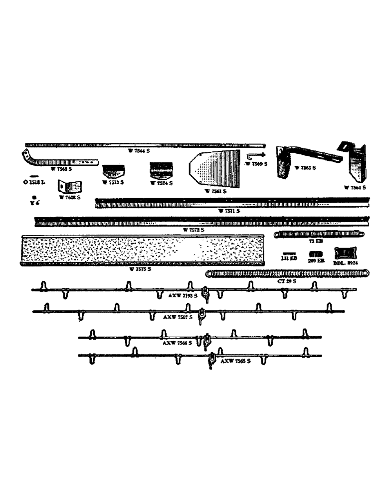 Схема запчастей Case IH WPH - (61) - STEEL HOPPER SEEDING ATTACHMENT FOR WP SERIES, CAST PARTS, 
