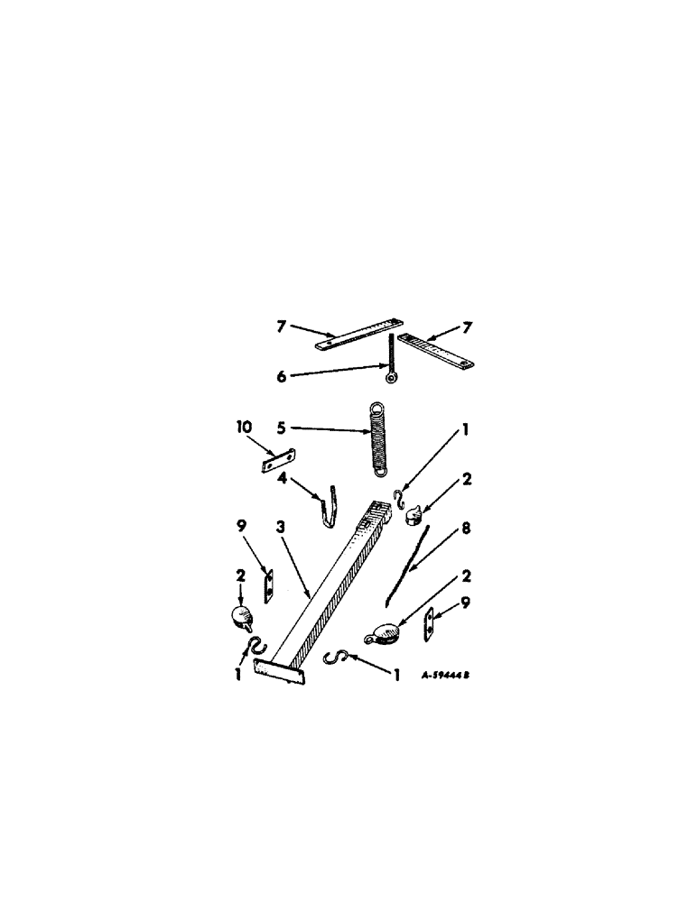 Схема запчастей Case IH 188 - (C-53[A]) - SEMI-AUTOMATIC MARKER, CENTER SUPPORT 