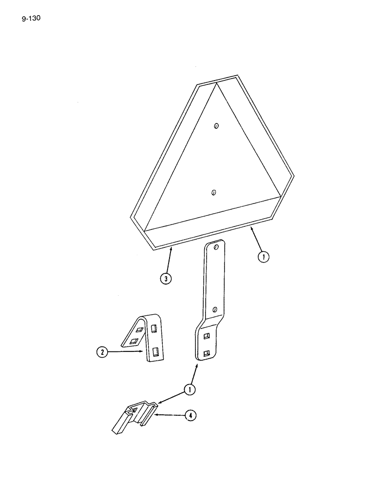 Схема запчастей Case IH 7200 - (9-130) - SLOW MOVING VEHICLE EMBLEM (09) - CHASSIS/ATTACHMENTS