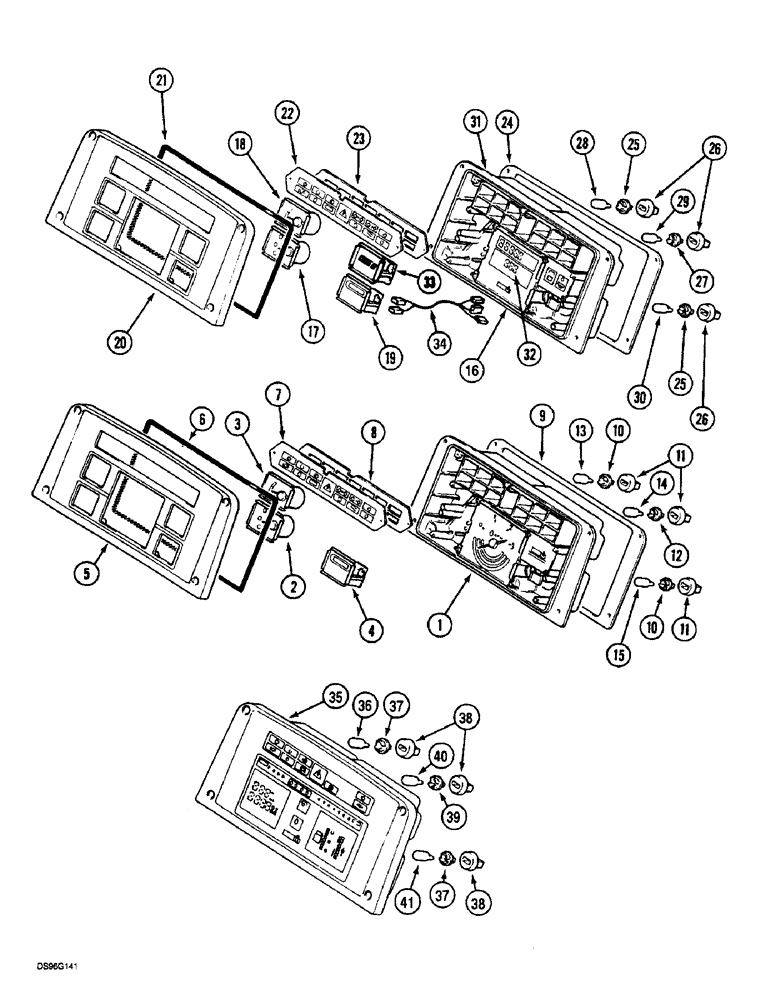Схема запчастей Case IH 5150 - (4-50) - INSTRUMENT CLUSTER, ISSPRO, STANDARD, SYNCHROMESH (04) - ELECTRICAL SYSTEMS