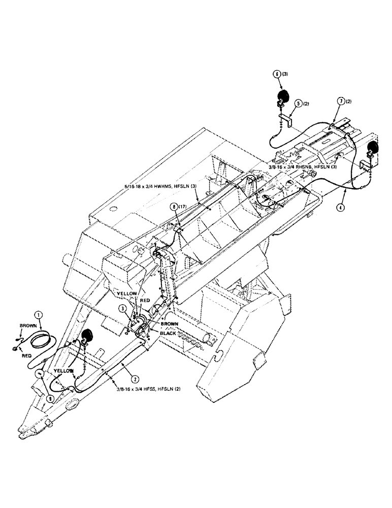Схема запчастей Case IH 8540 - (47) - LIGHT KIT (06) - ELECTRICAL