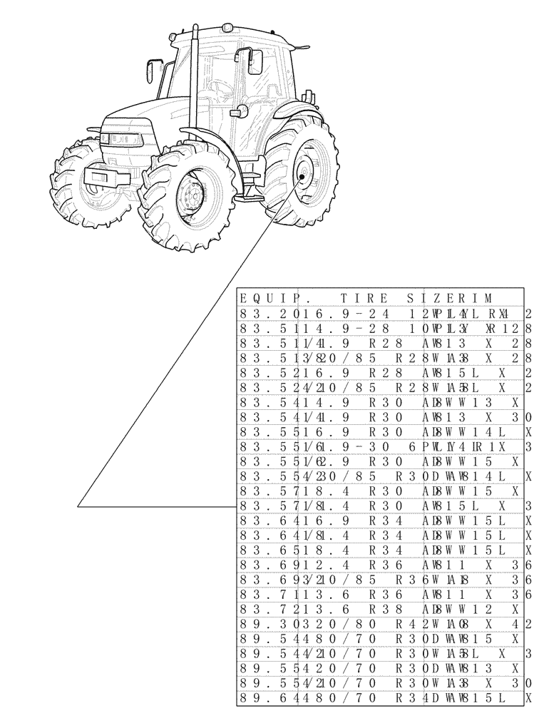 Схема запчастей Case IH JX95 - (SEC. 11[02]) - TRACTION (00) - GENERAL