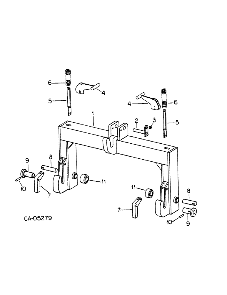 Схема запчастей Case IH 766 - (09-24) - FRAME, THREE POINT HITCH QUICK COUPLER ATTACHMENT (12) - FRAME