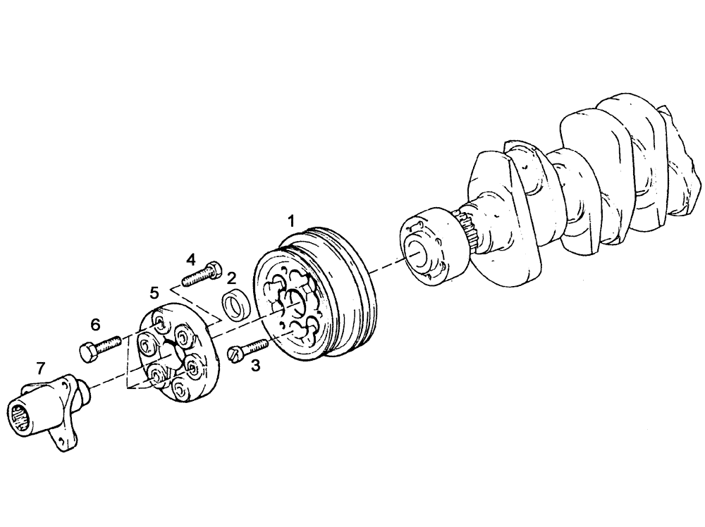 Схема запчастей Case IH C55 - (02-17[01]) - V-BELT PULLEY 3-GROOVES (02) - ENGINE