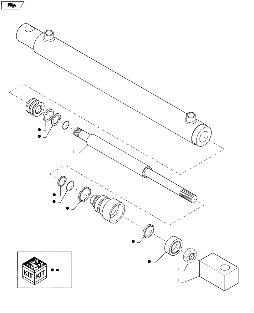 Схема запчастей Case IH 4420 - (07-009) - OUTER BOOM FOLD, ENDING 01/2009 Cylinders
