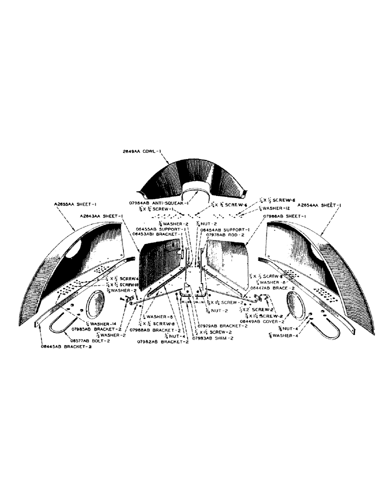 Схема запчастей Case IH SO-SERIES - (089) - REAR WHEEL FENDERS, FOR SO TRACTOR (06) - POWER TRAIN