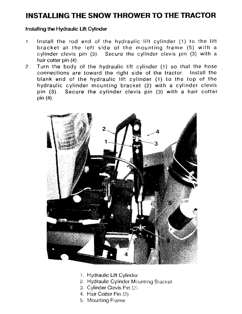 Схема запчастей Case IH ST148 - (14) - INSTALLING THE SNOW THROWER TO THE TRACTOR 
