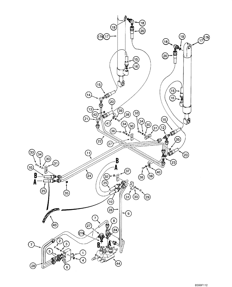 Схема запчастей Case IH 1845C - (08-05) - HYDRAULICS - LOADER BUCKET, JAF0041140 - JAF0041367 (08) - HYDRAULICS