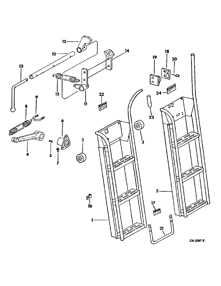 Схема запчастей Case IH 915 - (13-06) - SUPERSTRUCTURE, OPERATORS PLATFORM LADDER (05) - SUPERSTRUCTURE