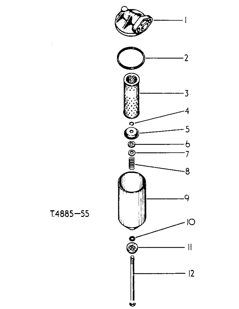 Схема запчастей Case IH 384 - (12-24) - POWER, LUBRICATING OIL FILTER, PUROLATOR Power