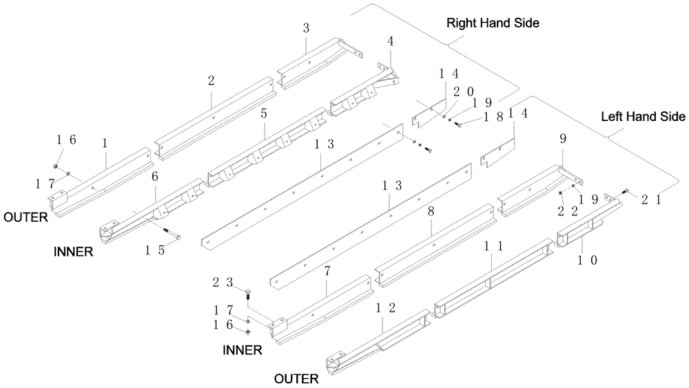 Схема запчастей Case IH A7000 - (A10.02[01]) - Chain Guides and Guards {Track Frame 7700} (04) - STEERING