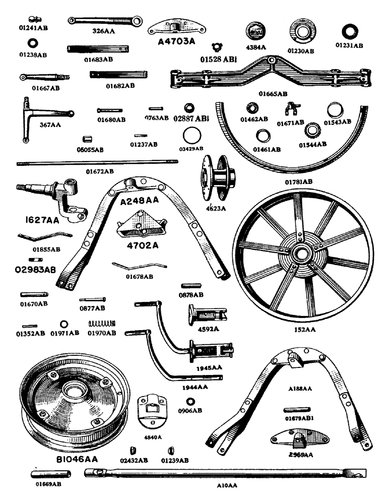 Схема запчастей Case IH DC-SERIES - (105) - FRONT AXLE AND WHEELS, TO CHANGE "DC" 3 TO "DC" 4 WHEEL (06) - POWER TRAIN