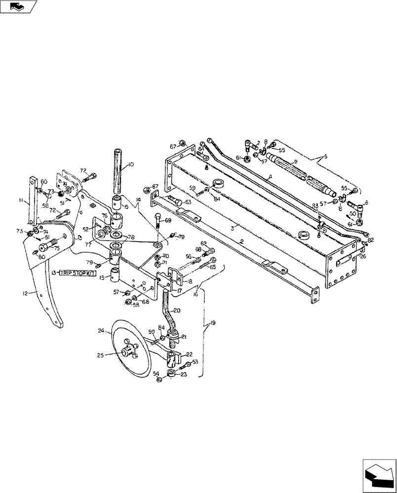 Схема запчастей Case IH 30 SERIES - (75.200.02) - 1 & 2 BOTTOM EXTENSION (75) - SOIL PREPARATION