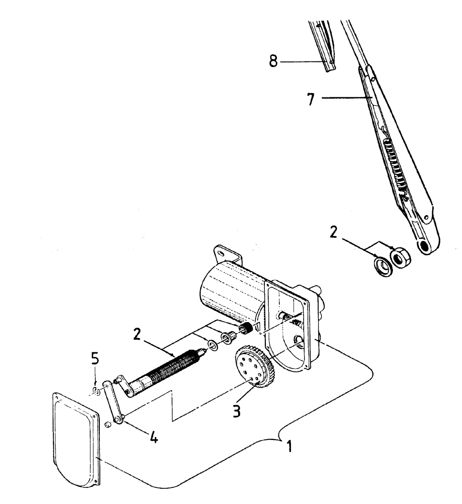 Схема запчастей Case IH AUSTOFT - (A03-10) - WINDSCREEN WIPERS Mainframe & Functioning Components