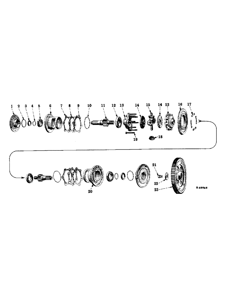 Схема запчастей Case IH SUPER M-TA - (312) - CHASSIS, REAR AXLE DIFFERENTIAL (12) - CHASSIS