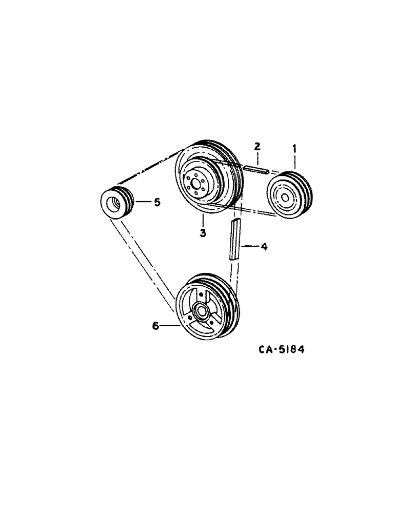 Схема запчастей Case IH 1480 - (12-13[1]) - ENGINE BELT DIAGRAM Power