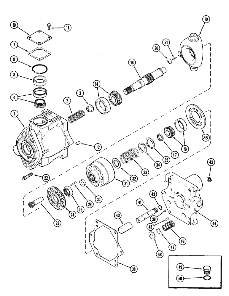 Схема запчастей Case IH 8950 - (8-016) - HYDRAULIC PISTON PUMP ASSEMBLY (08) - HYDRAULICS