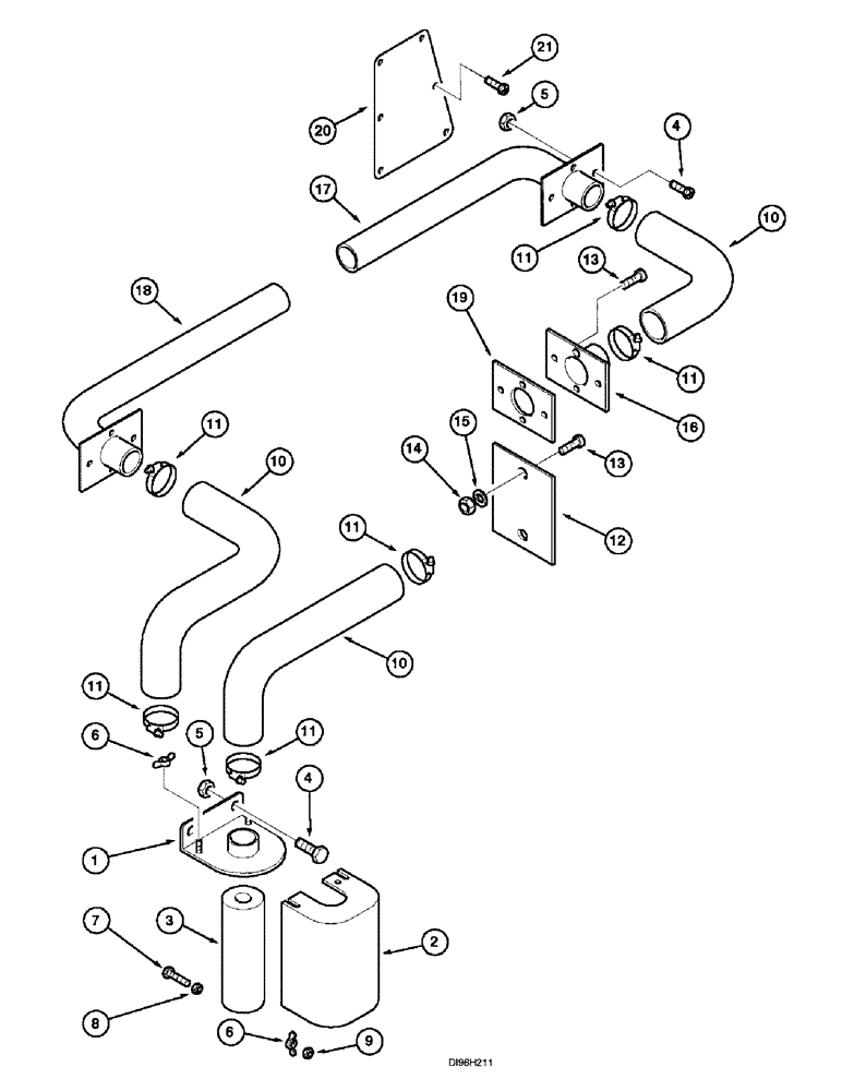 Схема запчастей Case IH 2166 - (9G-41A) - HEATING & AIR CONDITIONING SYSTEM, CAB AIR CONDITIONING, EXTERIOR, COMBINE P.I.N. JJC0182025 & AFTER (10) - CAB & AIR CONDITIONING