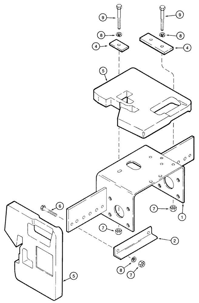 Схема запчастей Case IH 2344 - (05-27[01]) - AXLE, STEERING - WEIGHTS, BSN JJC0174399 (04) - STEERING