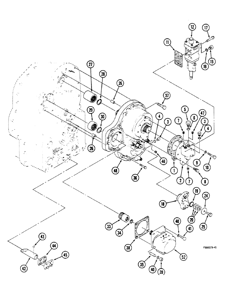 Схема запчастей Case IH 9150 - (6-058) - PTO ASSEMBLY (06) - POWER TRAIN
