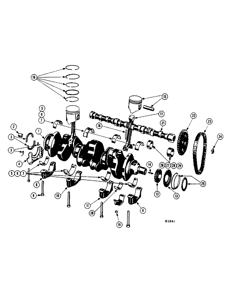 Схема запчастей Case IH 960 - (216) - CRANKSHAFT (10) - ENGINE