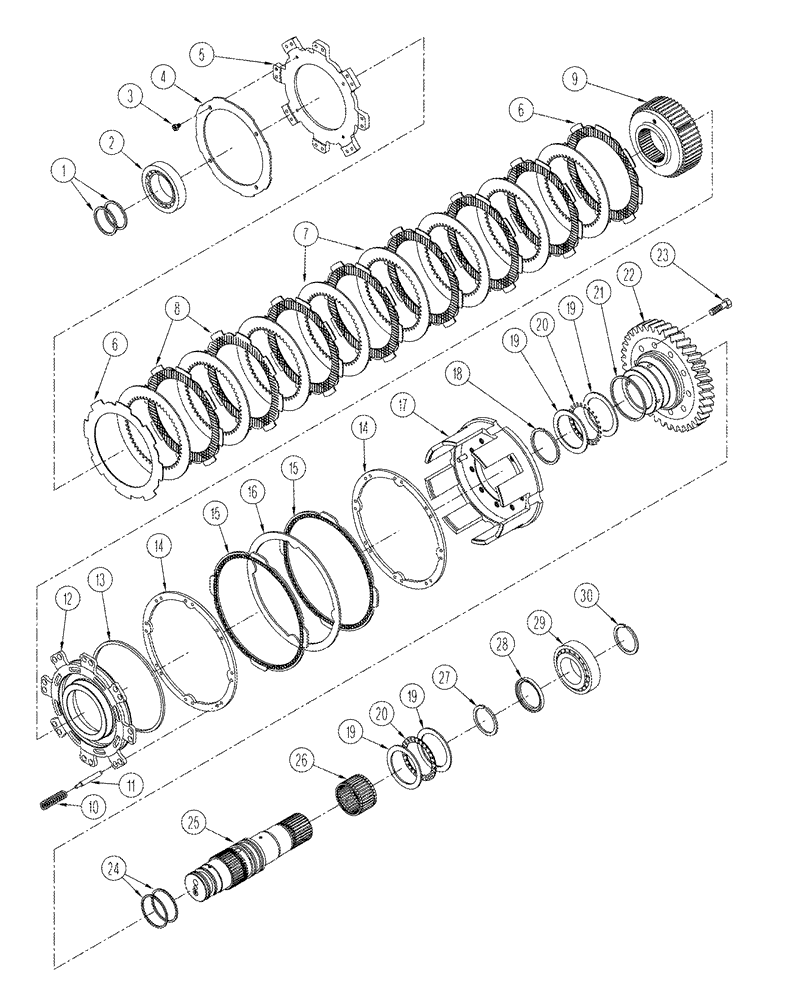 Схема запчастей Case IH STX440 - (06-43) - POWER TAKEOFF INPUT SHAFT ASSEMBLY (06) - POWER TRAIN