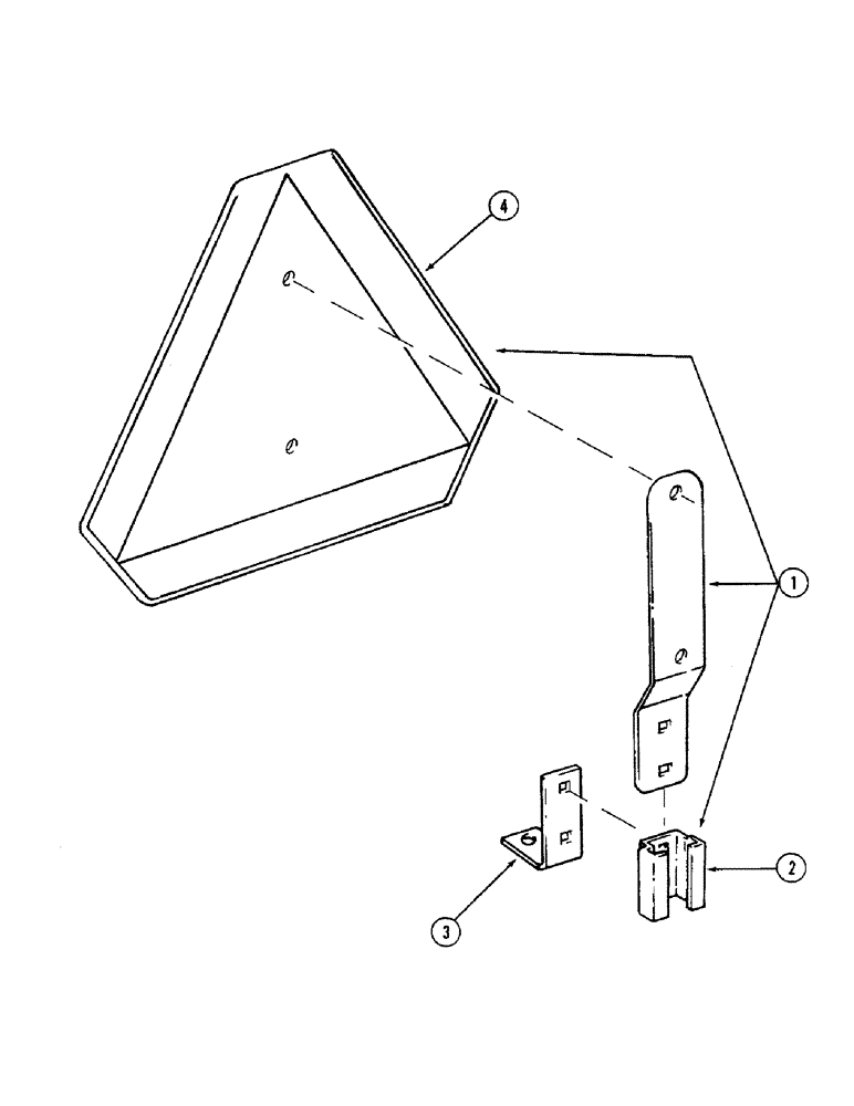 Схема запчастей Case IH 4500 - (9-102) - SLOW MOVING VEHICLE, SMV, EMBLEM, ALL MODELS (09) - CHASSIS/ATTACHMENTS