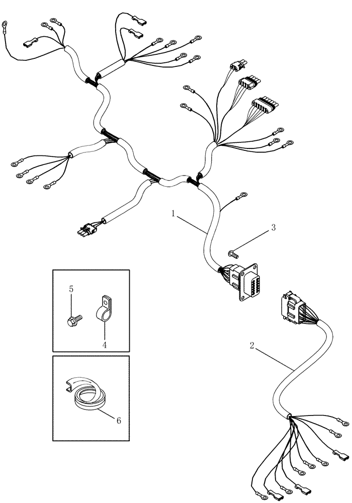 Схема запчастей Case IH PX190 - (04-01) - HARNESS, ENGINE (04) - ELECTRICAL SYSTEMS
