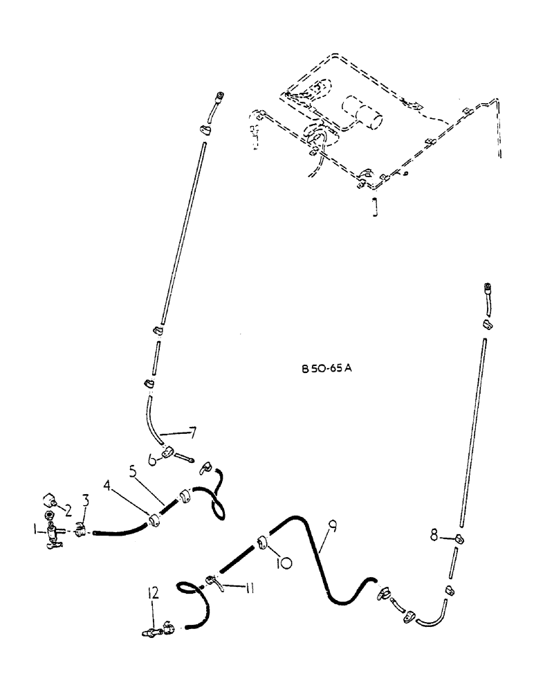 Схема запчастей Case IH 268 - (13-054) - HEATER FEED AND RETURN PIPES, SEKURA ROOF HEATER (05) - SUPERSTRUCTURE