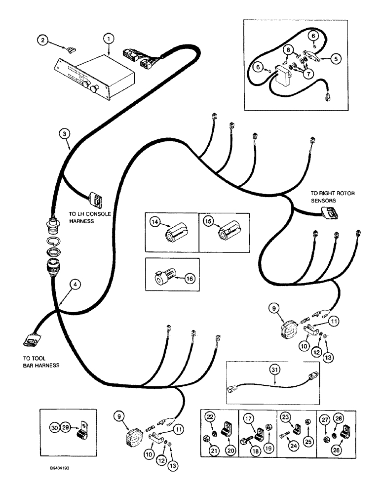 Схема запчастей Case IH 2055 - (4-16) - SYSTEM MONITOR (06) - ELECTRICAL SYSTEMS