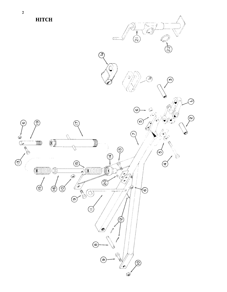 Схема запчастей Case IH K23A - (02) - HITCH 