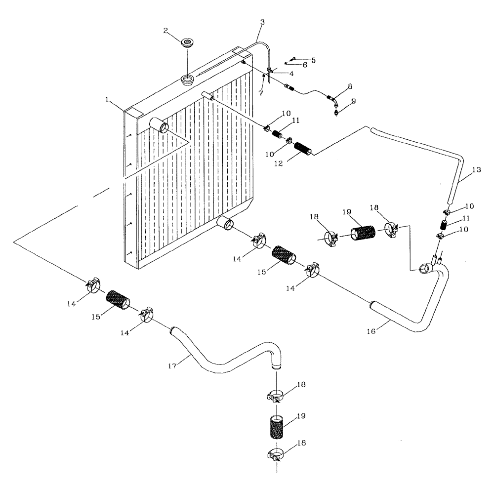 Схема запчастей Case IH 7700 - (C02[02]) - WATER RADIATOR Engine & Engine Attachments