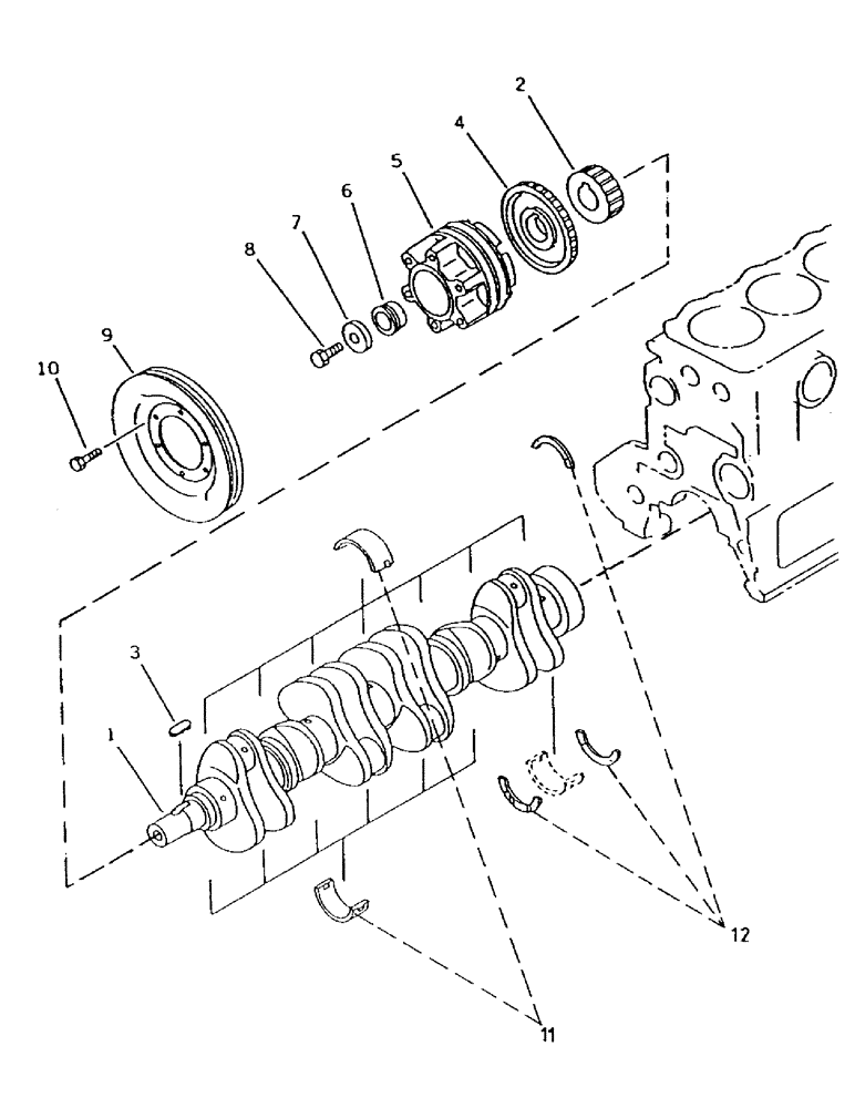 Схема запчастей Case IH 7000 - (C01-14) - ENGINE, CRANKSHAFT Engine & Engine Attachments