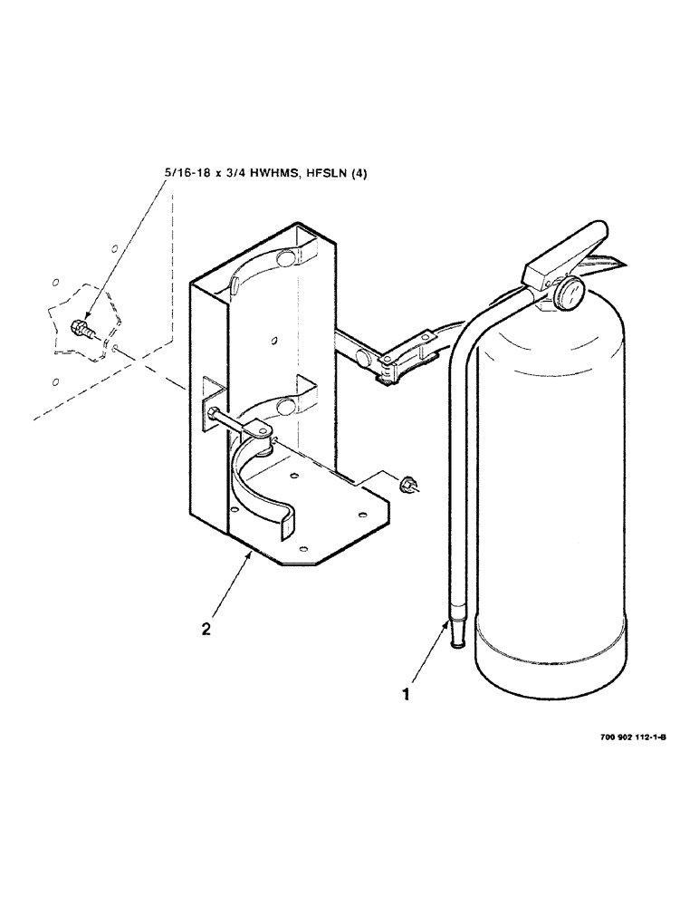 Схема запчастей Case IH 8430 - (9-17) - FIRE EXTINGUISHER KIT, (HK50556 FIRE EXTINGUISHER KIT Decals & Attachments