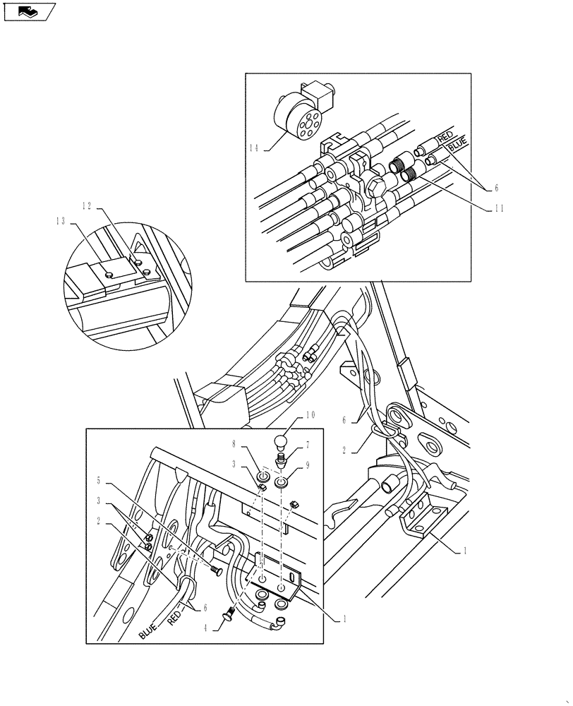 Схема запчастей Case IH L790 - (35.850.02) - 3RD FUNCTION (35) - HYDRAULIC SYSTEMS