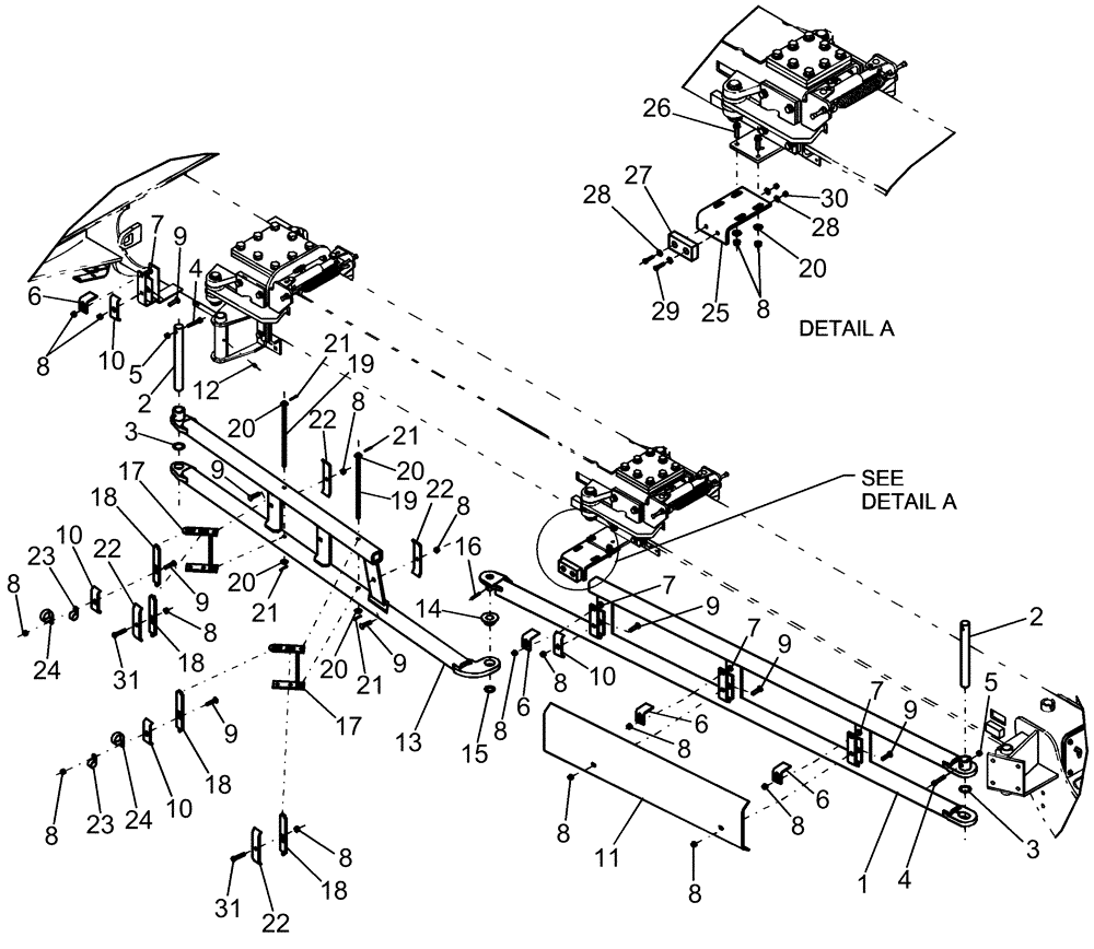 Схема запчастей Case IH 1240 - (35.310.10) - TAKE-UP CARRIER 12 ROW & 12/23 ROW (35) - HYDRAULIC SYSTEMS