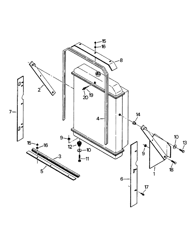 Схема запчастей Case IH KP-1360 - (04-18) - RADIATOR MOUNTING, LATER STYLE (04) - Drive Train