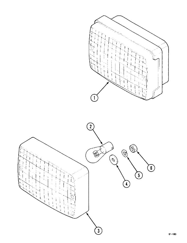 Схема запчастей Case IH 5150 - (4-80) - LAMPS - WARNING, HELLA, WITHOUT HATCH (04) - ELECTRICAL SYSTEMS