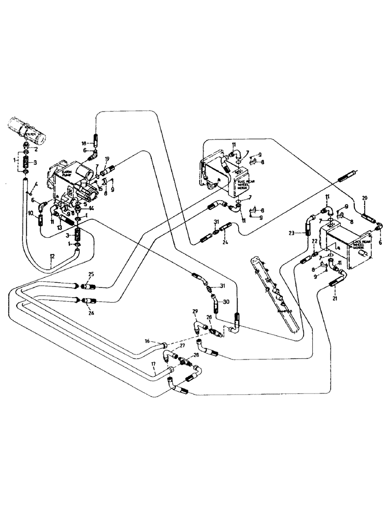 Схема запчастей Case IH 7000 - (B05-73) - HYDRAULICS, CIRCUIT, HYDROSTATIC TRANSMISSION 7000 Hydraulic Components & Circuits