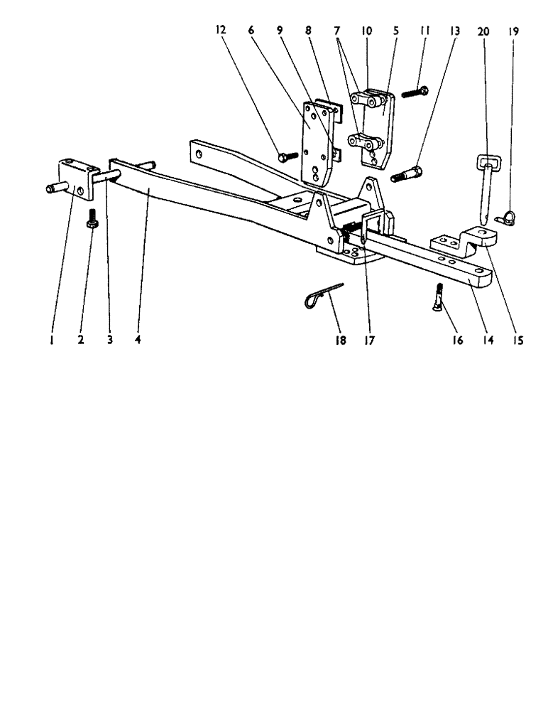 Схема запчастей Case IH 880B - (067) - UNIVERSAL DRAWBAR, OPTIONAL EQUIPMENT Drawbars & Hitches