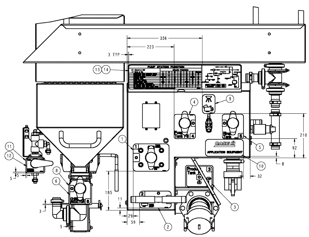 Схема запчастей Case IH SPX3200 - (10-003) - EXTERIOR DECALS -INFO GROUP (13) - DECALS