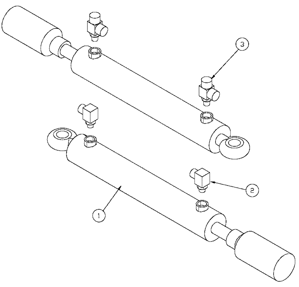 Схема запчастей Case IH 4375 - (06-006) - HYDRAULIC STEERING CYLINDER GROUP (07) - HYDRAULICS