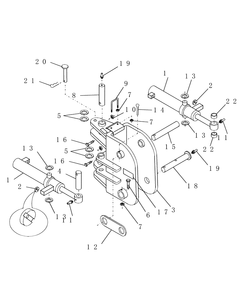Схема запчастей Case IH 757C - (05) - SWING POST & SWING CYLINDERS - 757C 
