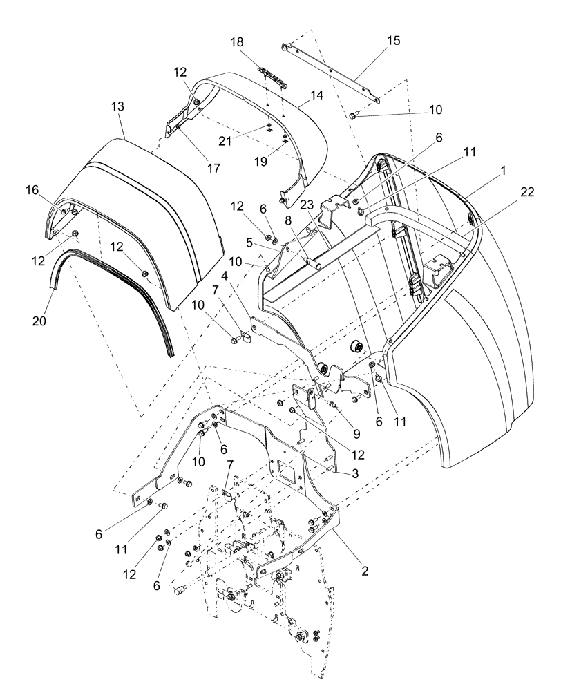 Схема запчастей Case IH DX31 - (08.02) - HOOD (08) - SHEET METAL