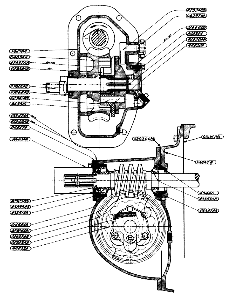 Схема запчастей Case IH DC-SERIES - (122) - MOTOR LIFT ASSEMBLY ONLY, FOR "DC" TRACTOR (06) - POWER TRAIN